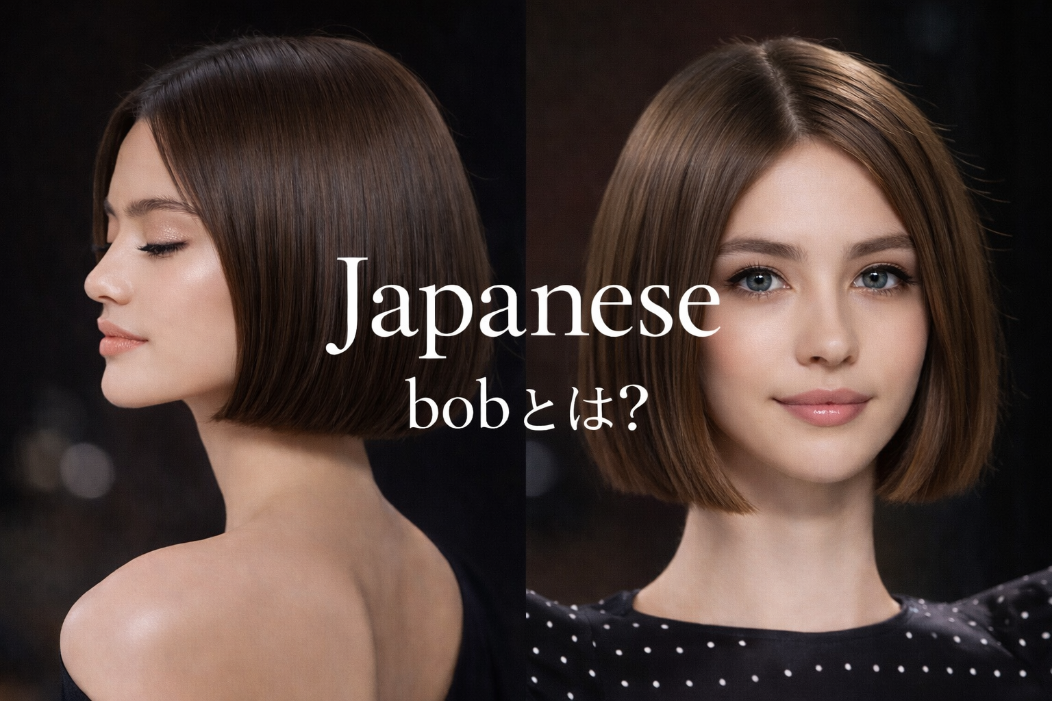 ジャパニーズボブヘアのキレイな女性の画像