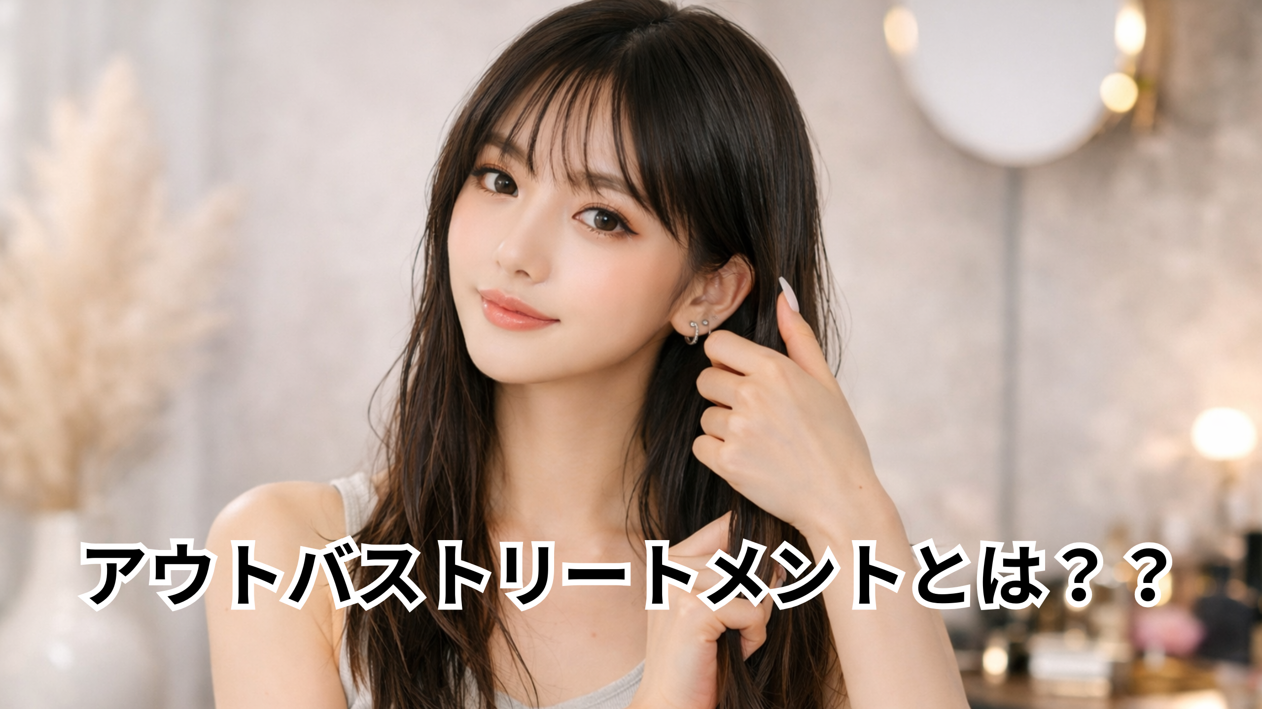 アウトバストリートメントをしている若い女性の画像