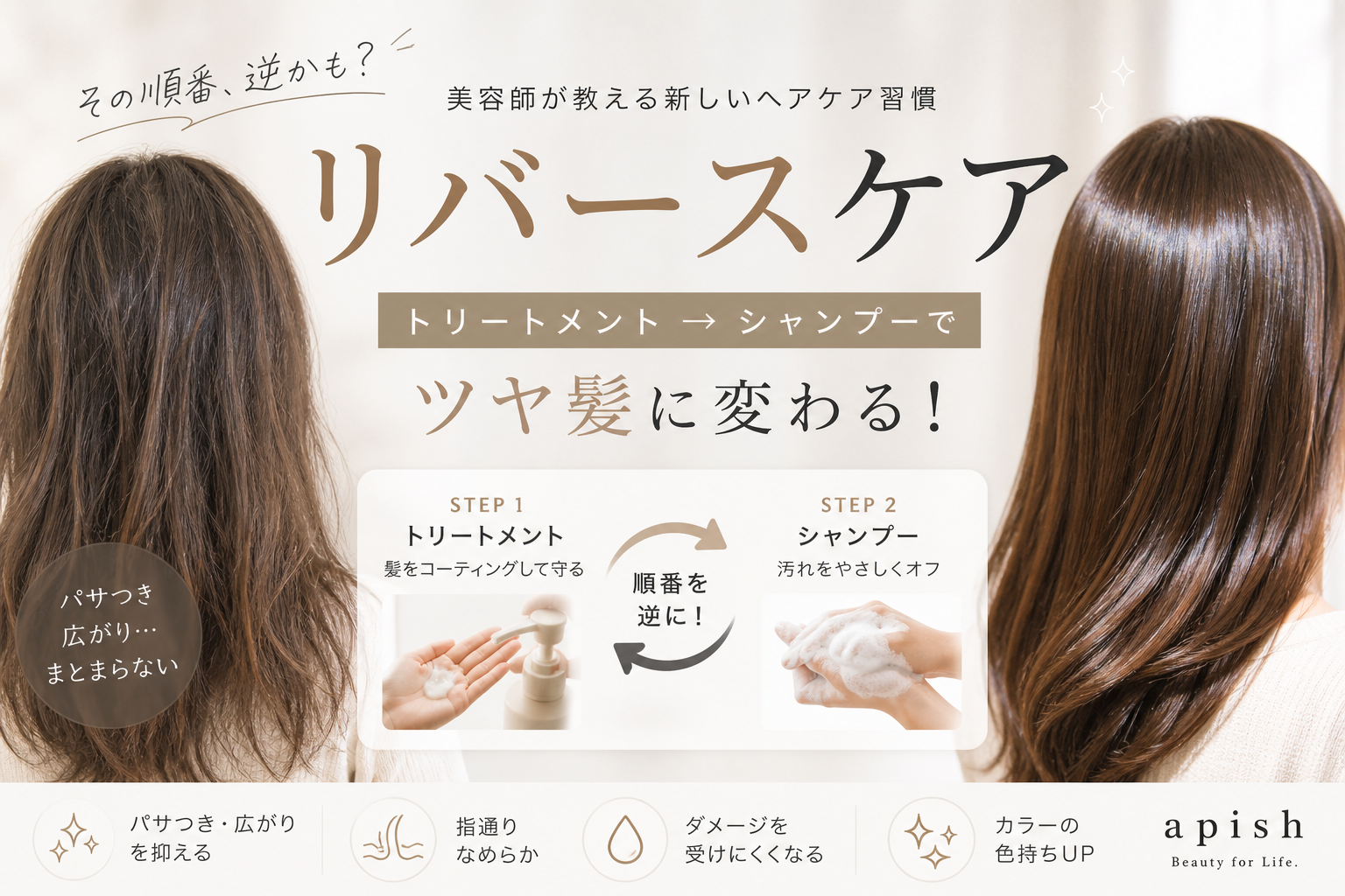 リバースケア　美容師　apish 画像
